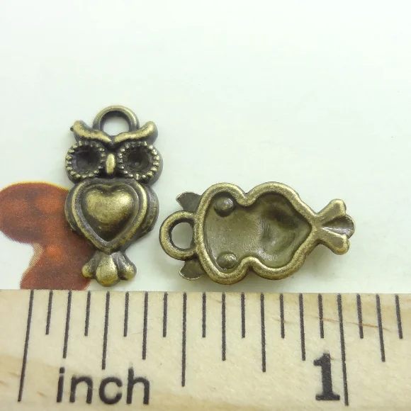 Оптовая продажа 100 шт винтажные Подвески Сова Кулон Античная бронза подходят