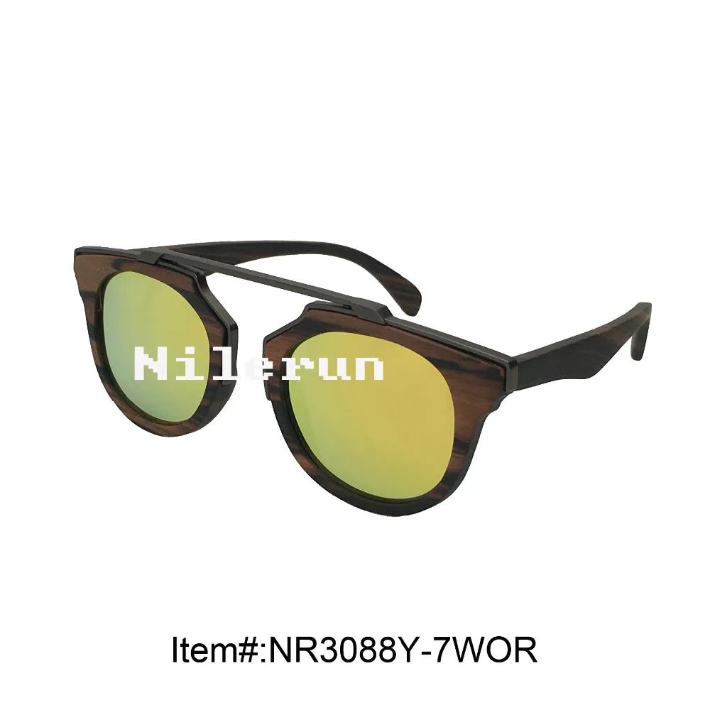 

Известный дизайнерский бренд UV400 зеркальные оранжевые линзы металлические деревянные солнцезащитные очки