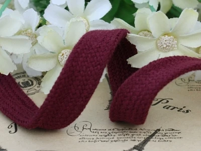 22 wine red 15 мм широкий хлопок цвет полый плоский канат/шляпа талии шнурок украшения для одежды, аксессуары DIY руководство - Цвет: 22 wine red