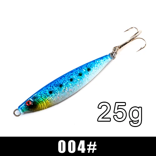 Приманка для рыбалки от ftk Shore Jig Sardine 1 шт. 15 г-60 г 65 мм-115 мм пресноводная соленая форель ложка Бас Приманка металлическая искусственная приманка - Цвет: 25g-004