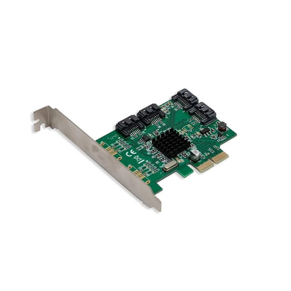 4 порта SATA III PCI e 2 0x2 не RAID жесткий диск контроллер карта Marvel 9235 чипсет плата| |