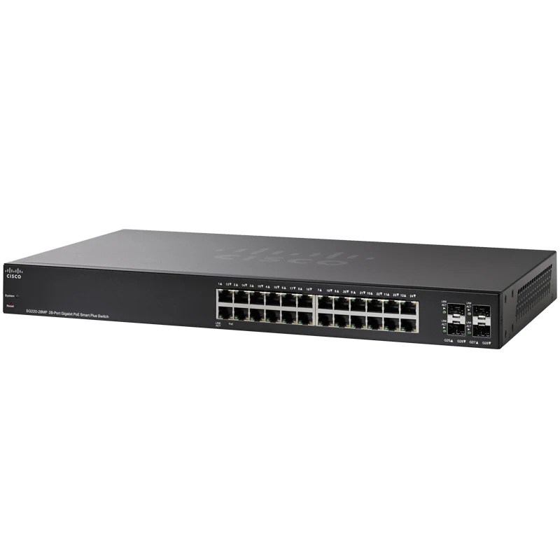 Новый сетевой коммутатор CISCO SG220 28 K9 CN ethernet интеллектуальное управление 24/10/100/1000 +