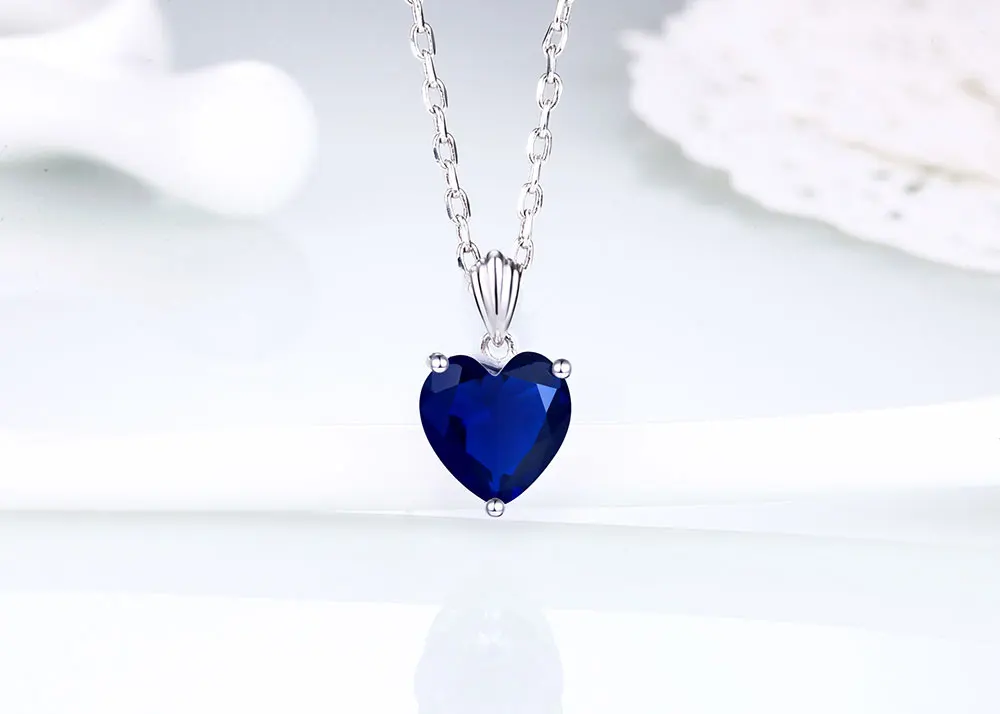 DOUBLE-R 2.72ct создания Сапфир Ожерелья и подвески для женщин 925 стерлингового-серебро-ювелирные изделия Подвески изысканные ювелирный бренд