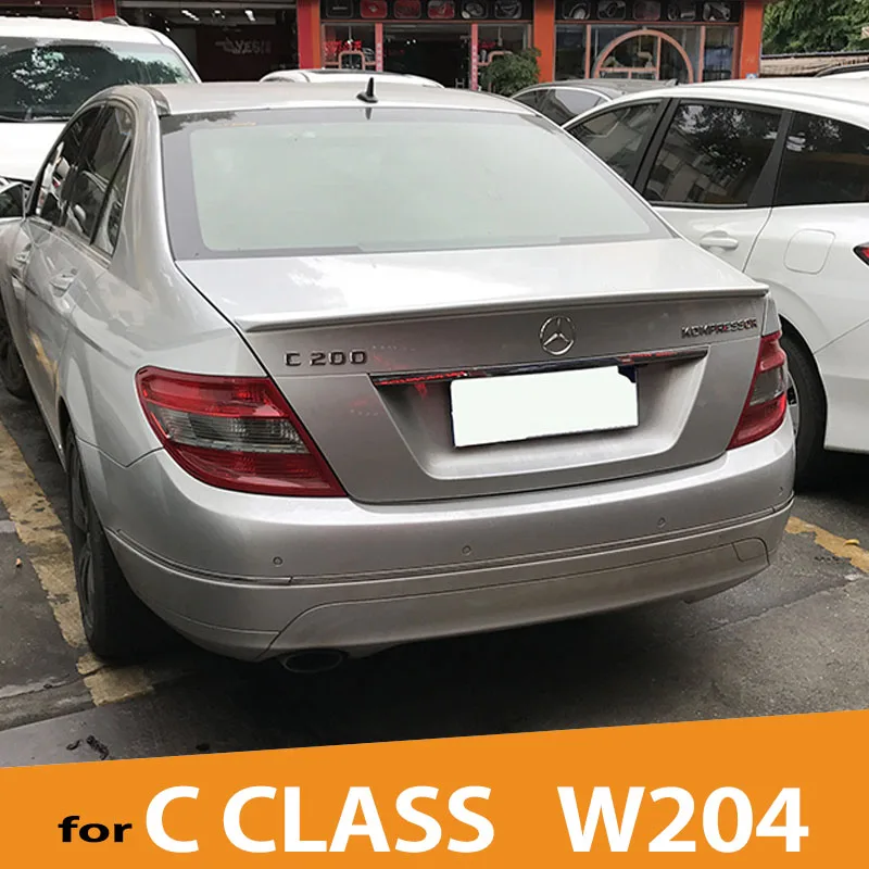 VOE W204 ABS Пластик автомобиль Стайлинг заднего крыла Спойлер для Mercedes Benz C class C300 c180