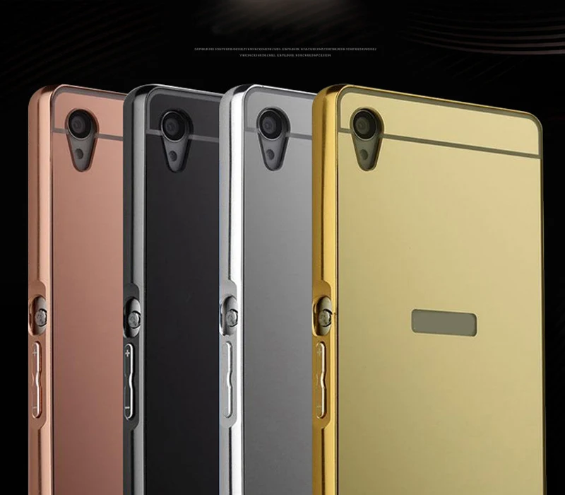 Роскошный алюминиевый металлический чехол для Sony Xperia Z3 акриловое зеркало дизайн