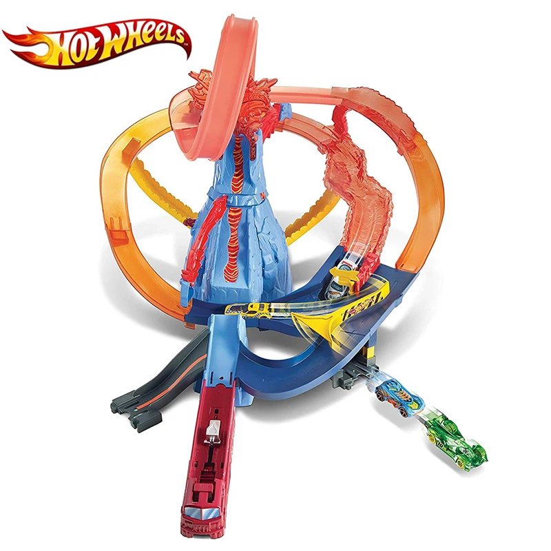 Hot Wheels город вулкан поход автомобиль трек игрушка строительство и обучение многофункциональная детская игрушка металлический автомобиль FTD61 соединительные Hotwheels