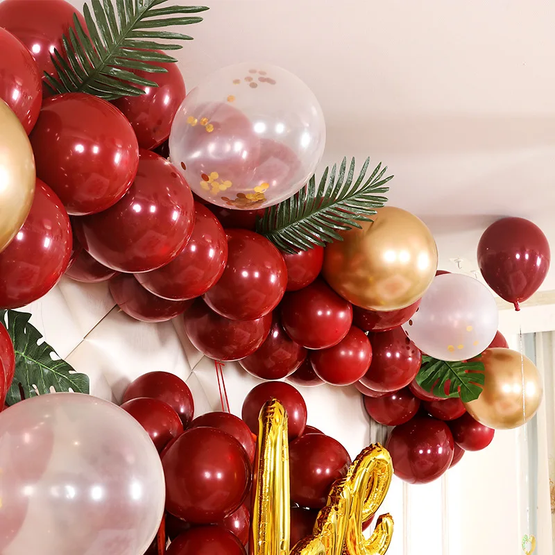 10 дюймов толстый гранатовый красный воздушный шар свадебное украшение комнаты