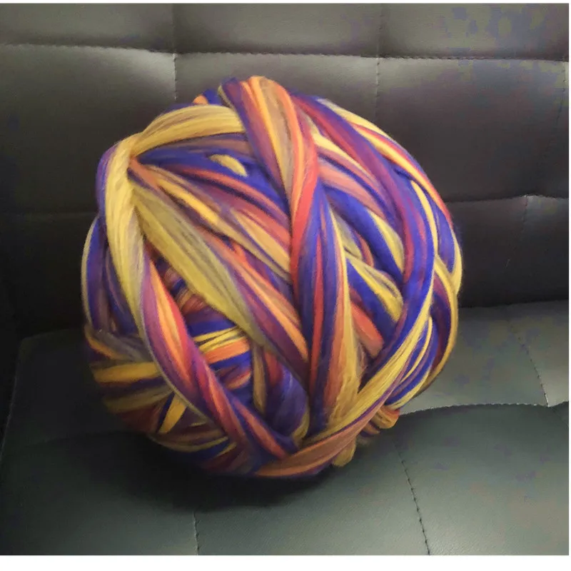 Супер громоздкая Рука вязание шерсть ровинг вязаное одеяло массивная шерстяная