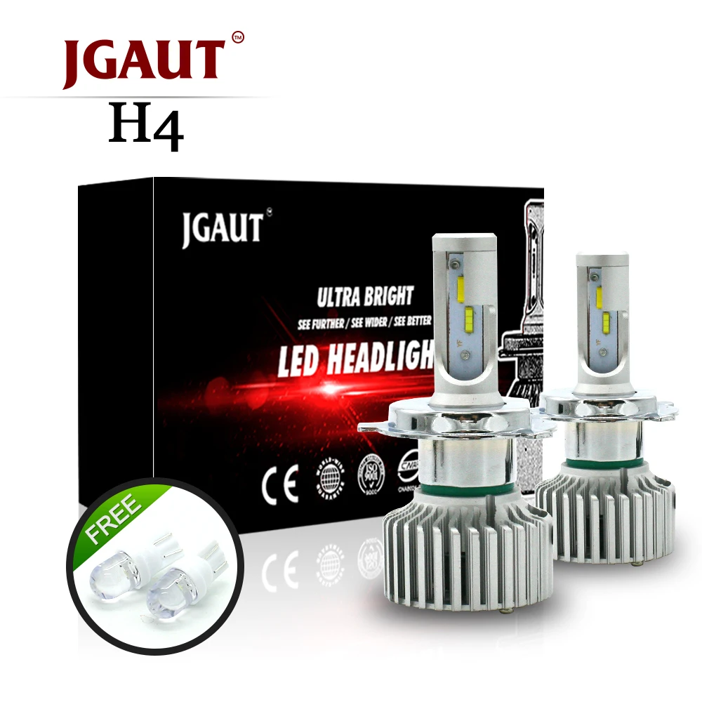 JGAUT автомобиля светодиодный светильник фары H7 H4 лампы H1 H3 H8 H11 9005 9006 880 9012 3 Цвета