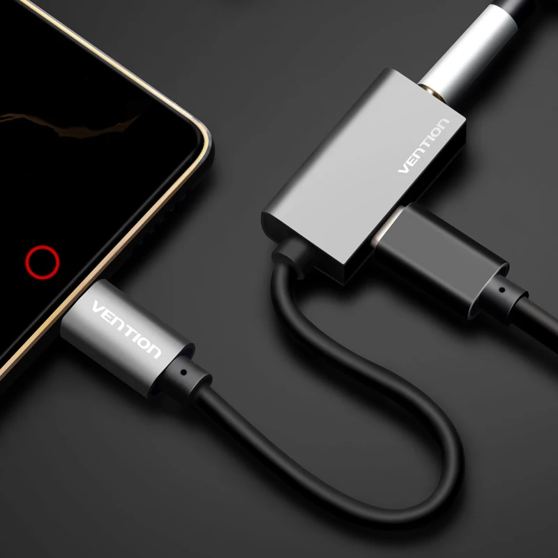 Адаптер для наушников Vention USB Type C 3 5 зарядное устройство на мм разъем AUX адаптер