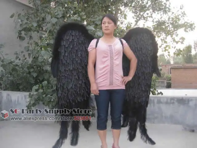 EMS Бесплатная доставка Черный Ангел/Дьявол Крылья студия фотографии украшения