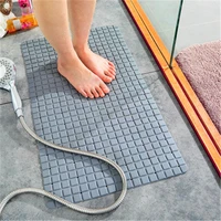 checkered green pvc toilet sucker pad household bathroom shower mat swimming pool bath wet felt non slip carpet
