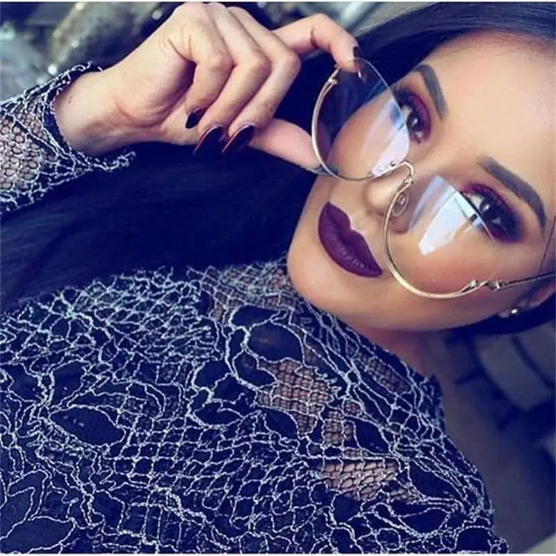 SU237 большие полуоправы Glam модные очки полуоправа женские сексуальные Пилот