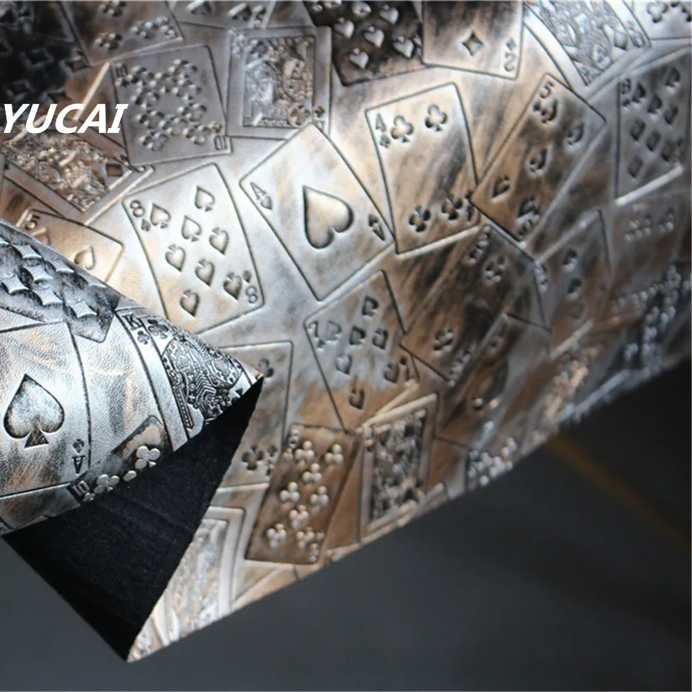 Золотая серебряная полированная конкаво-выпуклая текстура игральных карт ткань