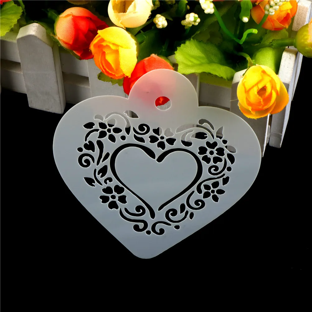 3 шт./компл. 9 5*8 5 см Пластик трафареты для кофе капучино шаблона посыпать Цветы