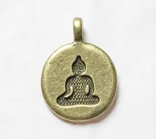Bronze Buddha 8 мм лазурит браслет с подвесками Йога Лотос талисманы Будда запястье Мала бусины тревога облегчение Исцеление браслет для мужчин унисекс - Окраска металла: Bronze Buddha