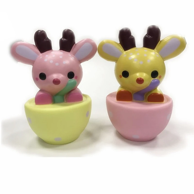 Squishying Jumbo Teacup олень лося 14 см медленно поднимающаяся игрушка с оригинальной