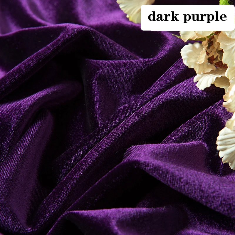 dark purple 160X100 см мягкая бархатная эластичная ткань для платья, юбки, блузки, Рождественская ткань для дома, аксессуары ручной работы, украшения - Цвет: dark purple