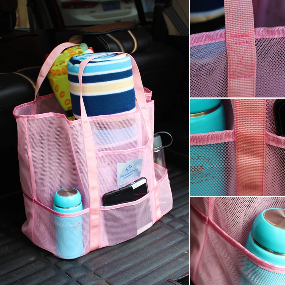 1 шт. Складные портативные сетчатые пляжные сумки Большие Детские игрушечные