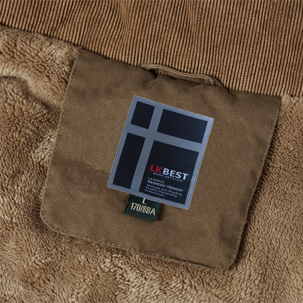 Парка LKBEST Мужская зимняя утепленная ветрозащитная из хлопка с капюшоном большие