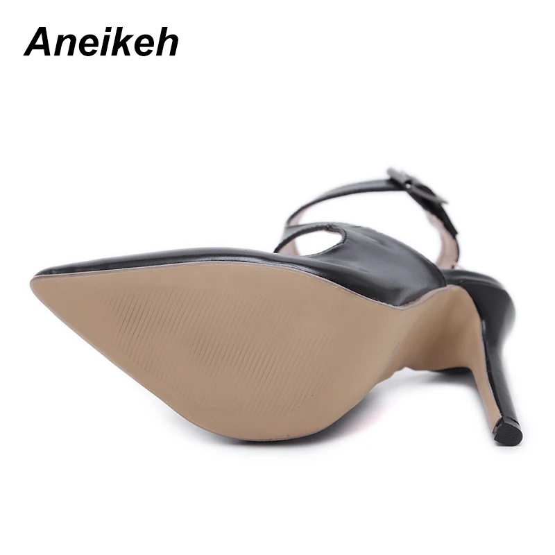 Aneikeh женские модельные туфли на высоком каблуке; летние туфли на платформе и шпильке; пикантные женские туфли-лодочки с острым носком; вечерние модельные туфли; Размеры 35-40