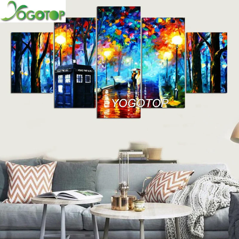 

YOGOTOP full Diamond Embroidery,diy 5D Diamond painting,mosaic,needlework,Christmas,couples painting in the rain 5pcs art ML772