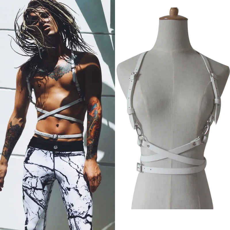 Мужские сексуальные подвязки в стиле Харадзюку из искусственной кожи|waist belt|belt