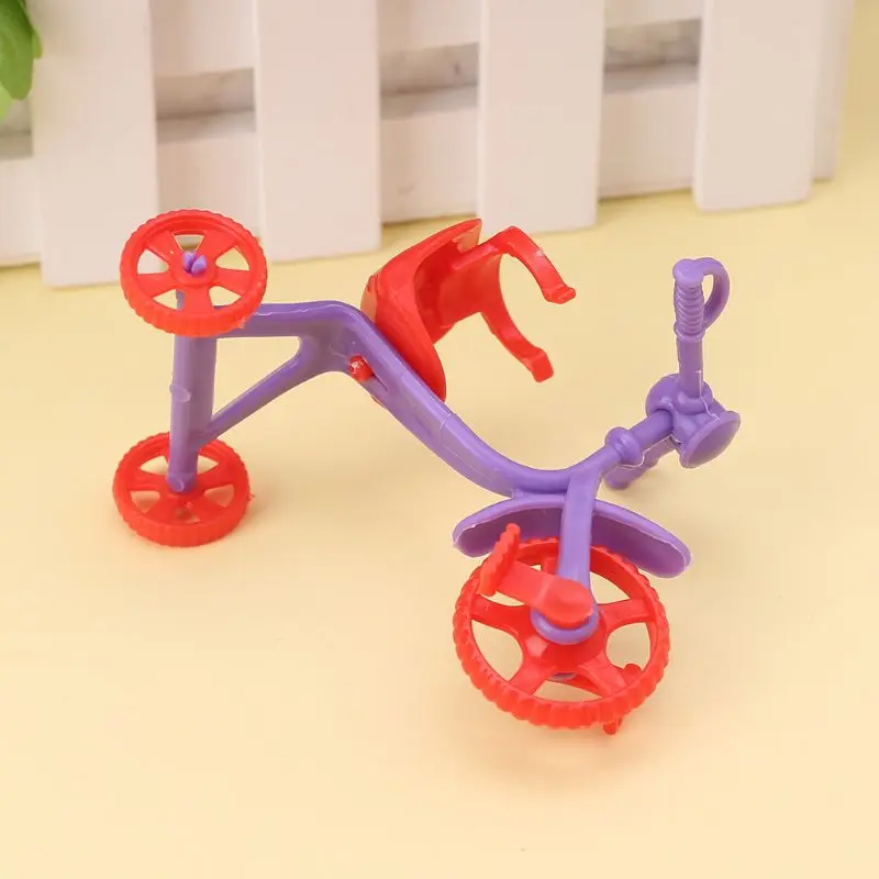 Кукла трехколесный велосипед с нажимной Ручкой Дети Миниатюрные Мини Игрушки