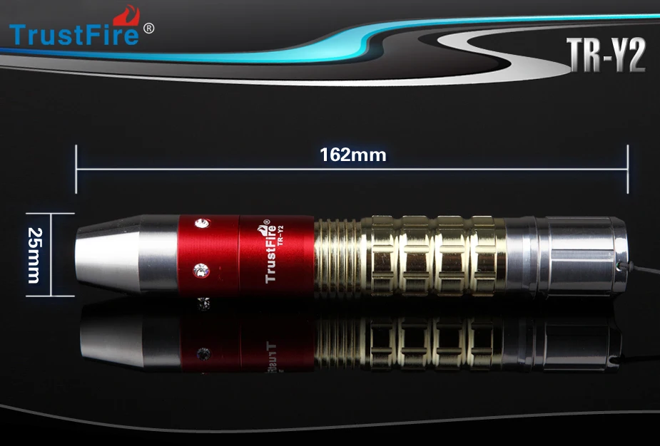 Christmas TrustFire TR-Y2 CREE XR-E Yellow Light LED Flashlight for Identification Jade with 1x18650 1xCharger and 1xGift Box | Лампы и