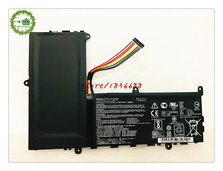 Аккумулятор для ноутбука GYIYGY 7 6 В 38 Вт/ч 4900 мАч C21N1414 ASUS EeeBook X205T X205TA BING FD015B 11