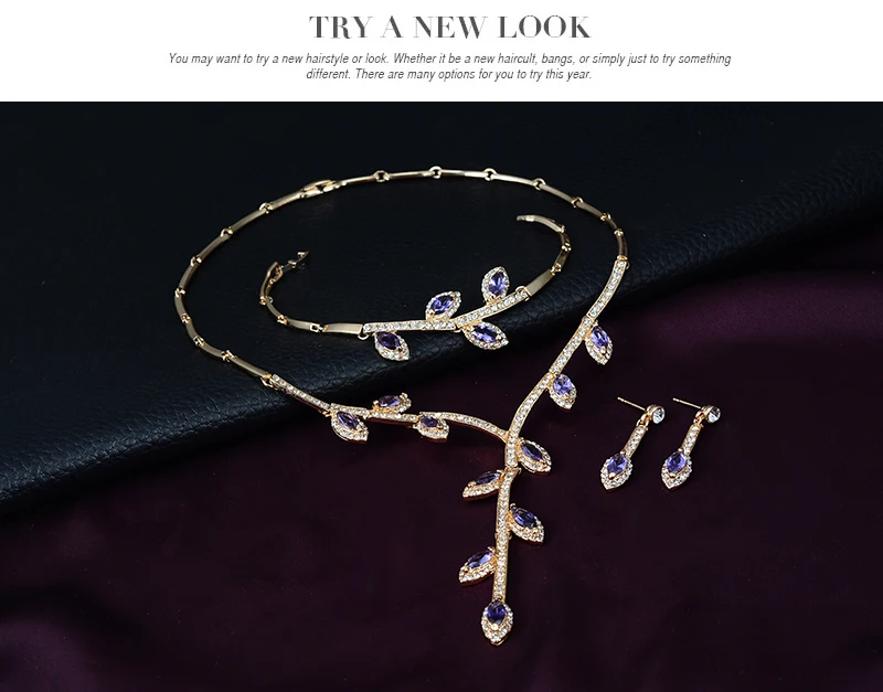 Комплект из колье серёг и кольца с кристаллами|bridal jewelry sets|fashion bridal setsfashion set |