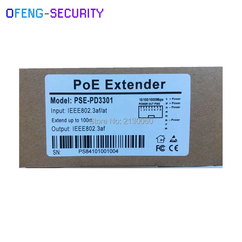 POE инжектор 10/100/1000 м одиночный порт с 1x RJ45 PoE входным портом выходной расстояние