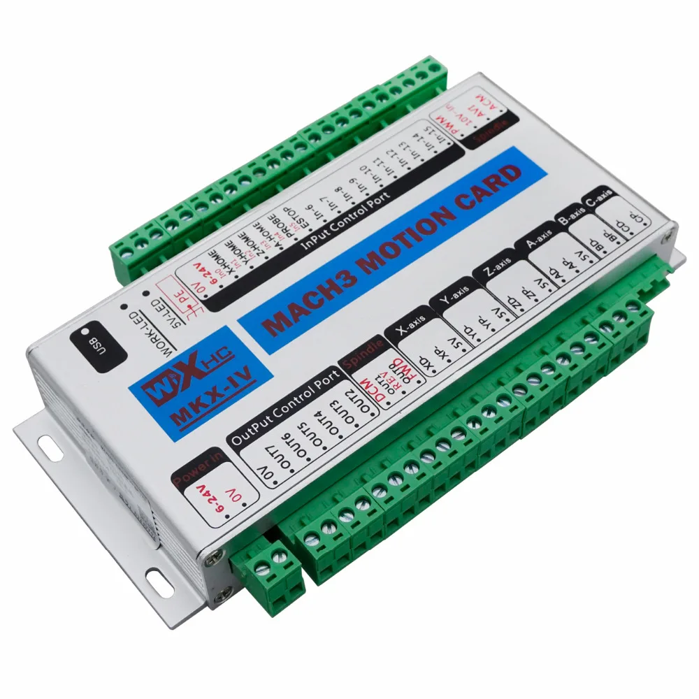DC HOUSE Mach3 USB 400 кГц 4 оси ЧПУ управление движением Carte интерфейс Breakout Pilote de Prise en Charge
