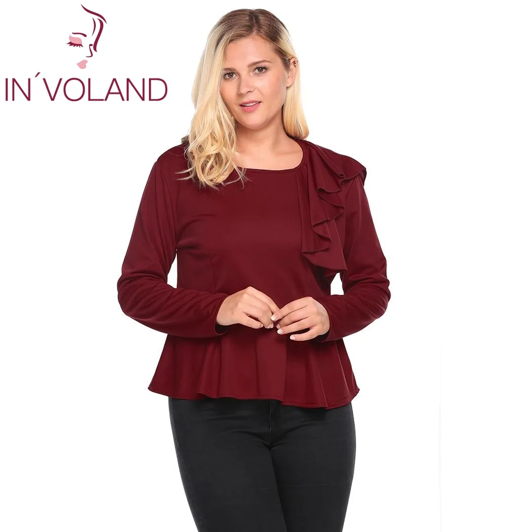 Женская футболка IN'VOLAND винтажный осенний однотонный облегающий Топ с длинным