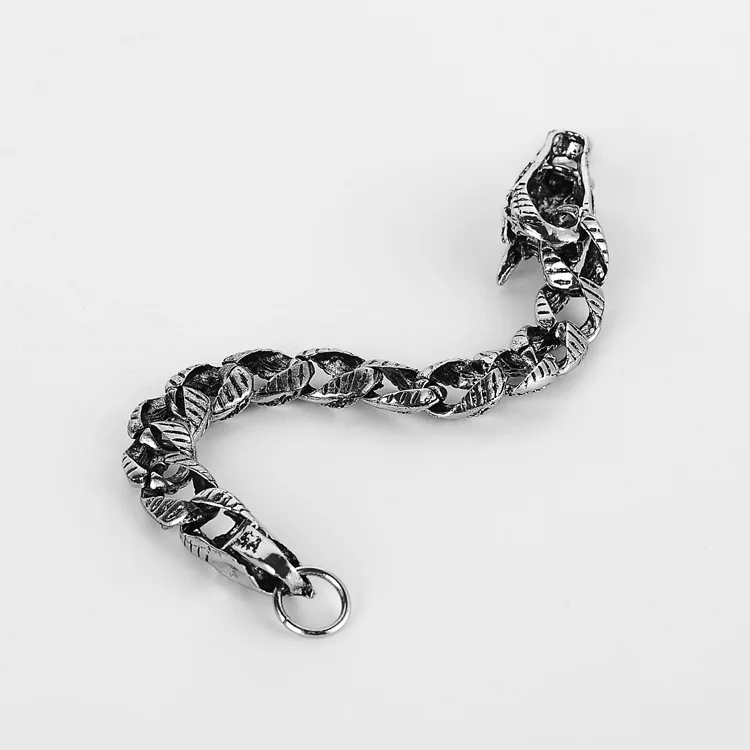 Fashion Titanium steel Dragon Bracelet Casting Classic Punk Style Men's Biker Jewelry | Украшения и аксессуары