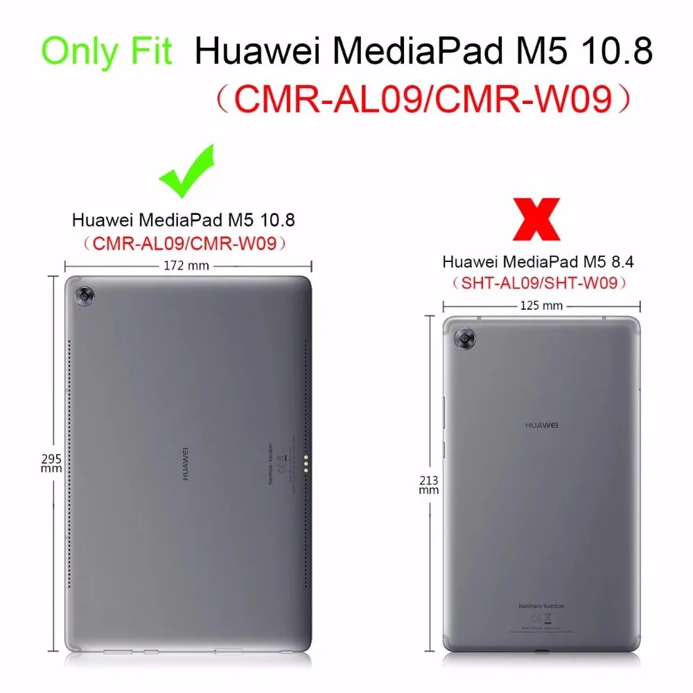 Модный чехол с рисунком для huawei MediaPad M5 10,8, роскошный флип-чехол из искусственной кожи, умный чехол с подставкой, 10,8 дюймовый планшет, милый чехол для девочек