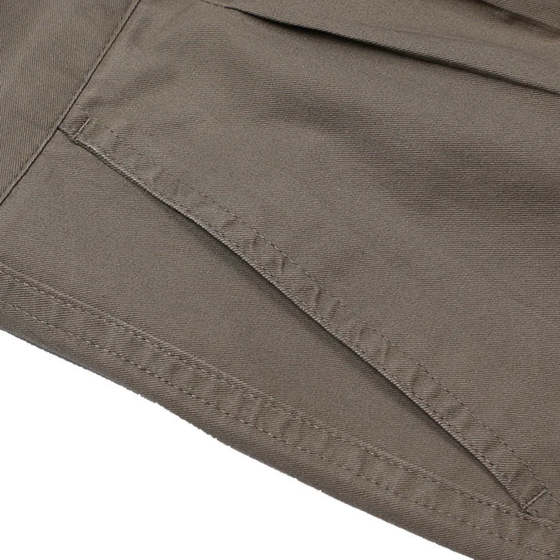 Весна и лето тонкие мужские повседневные брюки с высокой талией двойные