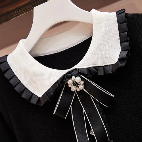 Новинка 2019 летнее модное трикотажное платье в Корейском стиле женское с вышитыми