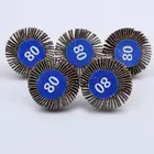 Dophee 5 шт. 80 # зернистость шлифовальная бумага шлифовальное колесо шлифовальный диск набор с ручкой затвор шлифовальное колесо для вращающихся инструментов Dremel