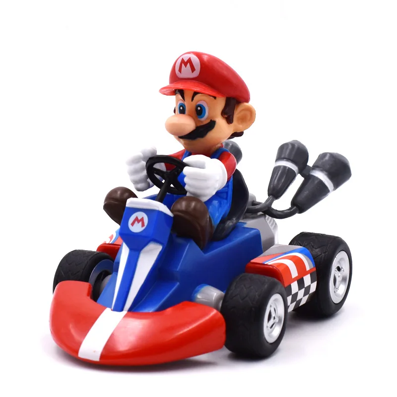 13 см японское аниме Mario Bros Kart Pull Back машинки Фигурки Марио ПВХ Figma дети хорошие подарки для мальчиков