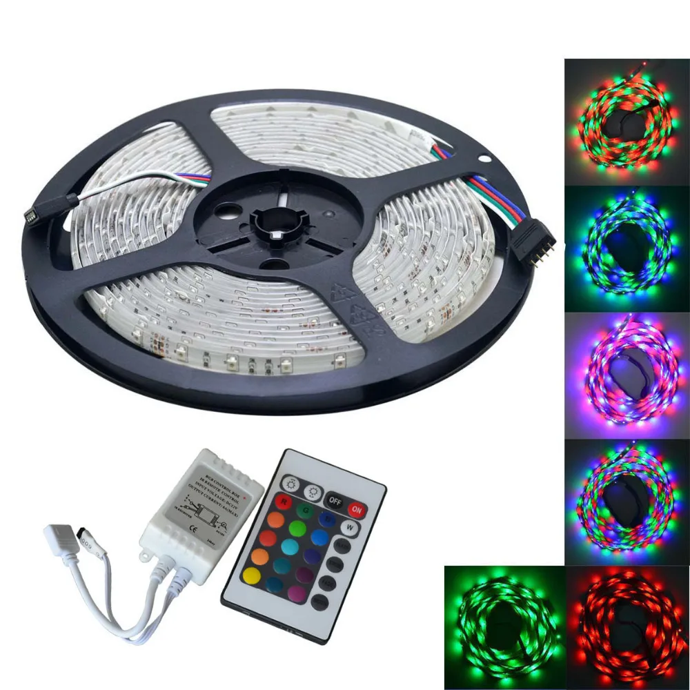 Водонепроницаемый 25W 300 3528 SMD RGB светодиодный светильник полосы ж/пульт