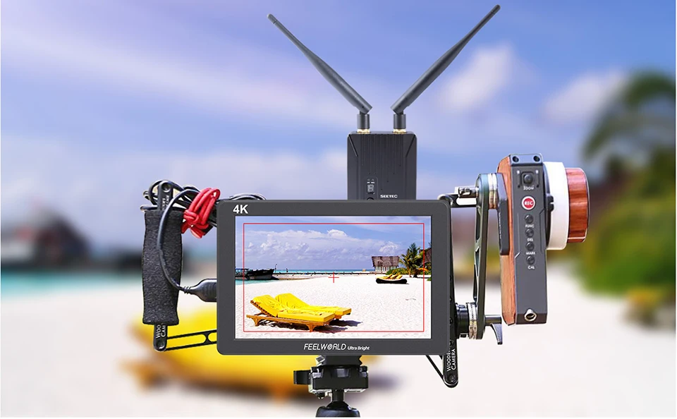 FEELWORLD P7 7 дюймов 2200nit ультра яркая камера полевой монитор алюминиевый корпус 4K HDMI DSLR монитор 1920x1200 ips lcd для камеры