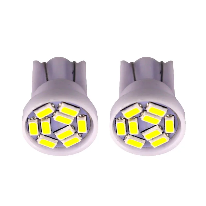 50 шт. Автомобильные светодиодные лампы T10 9 smd 3014 W5w 194 40MA лампа 168