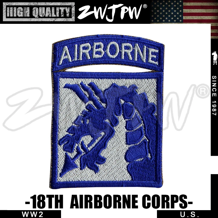 WW2 США небесные драконы нашивка значок вспышка армия (18th) воздушно-капельный