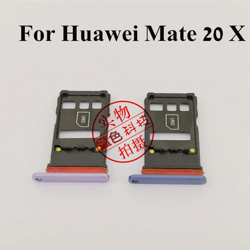 Оригинальный держатель SIM лоток для Huawei Mate 20 X EVR AL00 Sim/SD кард ридер Nano Micro Card booth