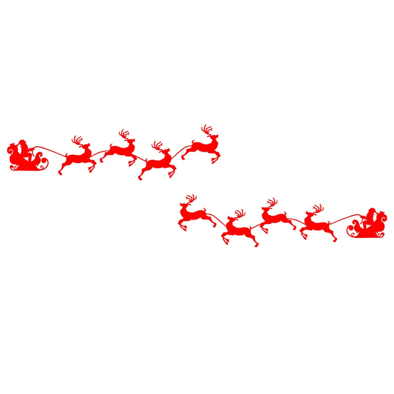 Лося Корзина Санта Клаус Наклейки на автомобиль животное стикер стену для дома