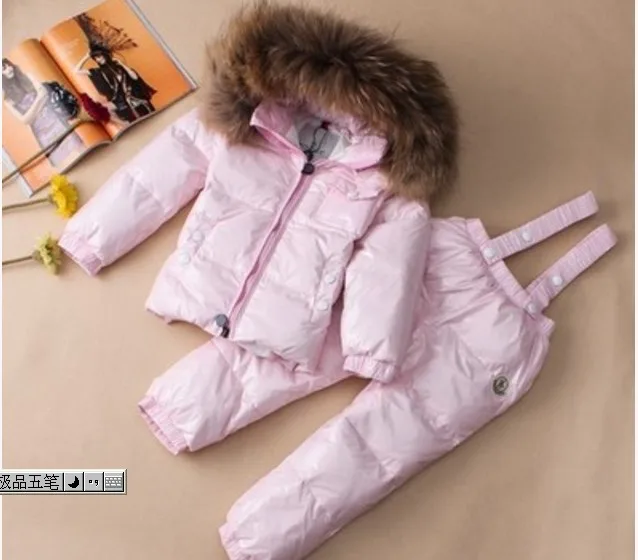 Shiny pink Розничная ; зимняя детская одежда для малышей; пуховик; платье; ; зимний костюм на утином пуху для детей - Цвет: Shiny pink