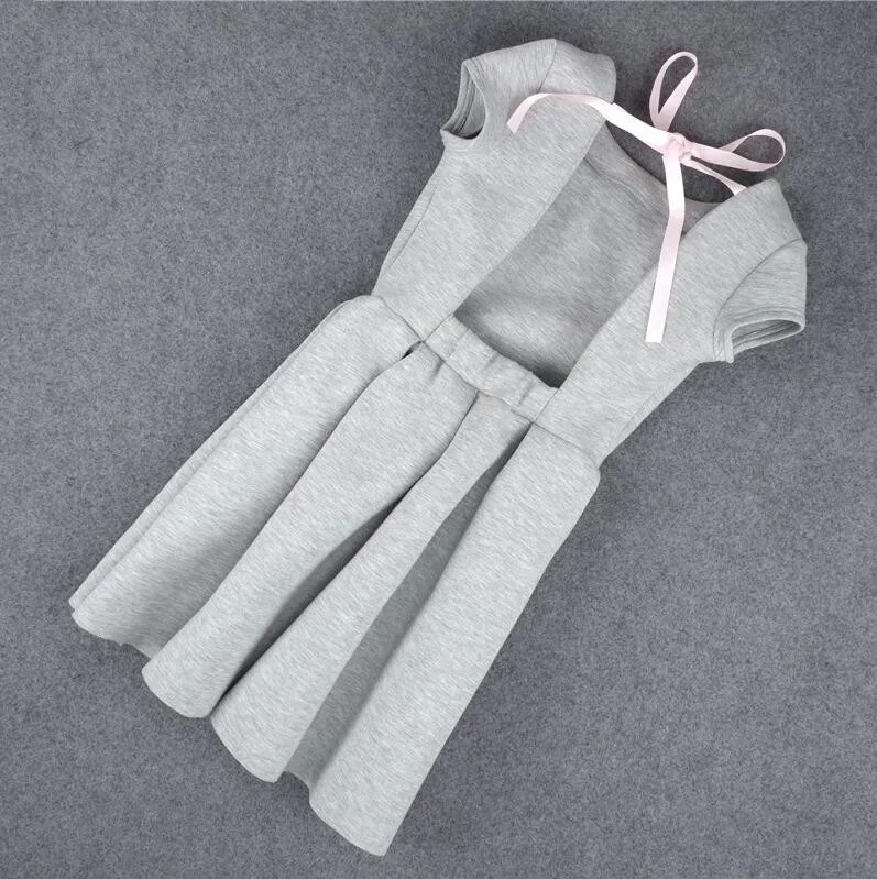 Летние пикантные Платья для вечеринок платье принцессы с открытой спиной бантом