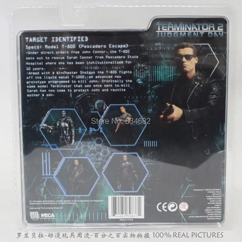 J.G Chen NECA Терминатор 2 Арнольд фигурку T-800 escadero Escape ПВХ фигурка игрушка | Игрушки и