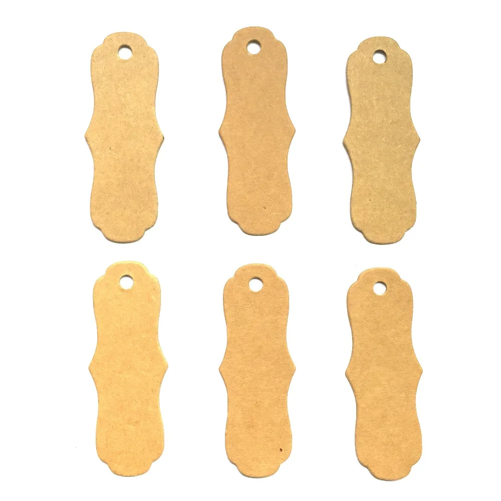 

ZERZEEMOOY DIY ZAKKA Homemade Kraft Paper Tags Bookmark Mood Message Card Blank 100pcs/lot 75x28x0.5mm